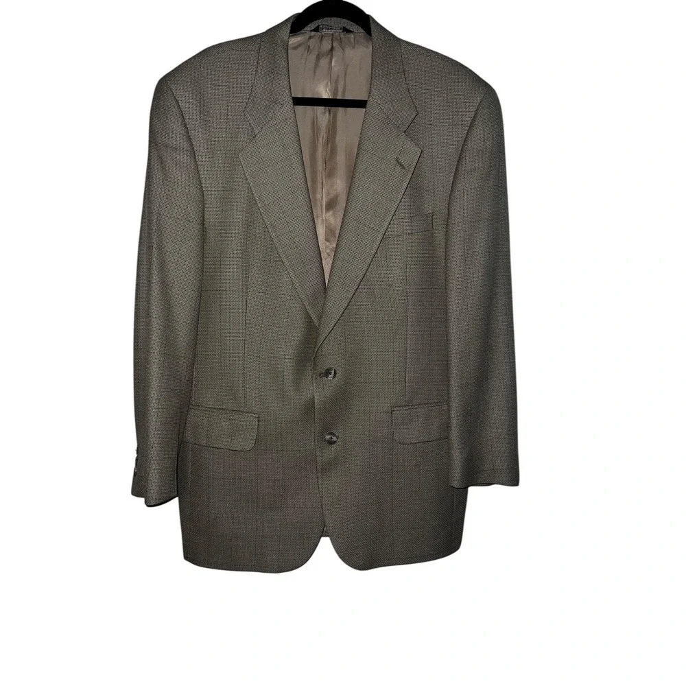 Vintage Burberry Brown Suit Sz 44 | Classic Designer Luxury Wool